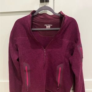 Women's ARC'TERYX Polartec Fleece Jacket Full Zip Purple Size XL